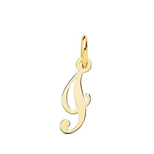Colgante Letra " I " 14 x 7 mm de oro amarillo 18K