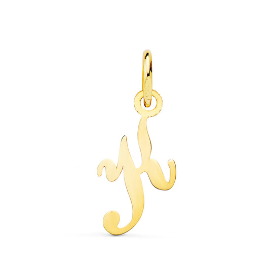 Colgante Letra " K " 16 x 8 mm de oro amarillo 18K
