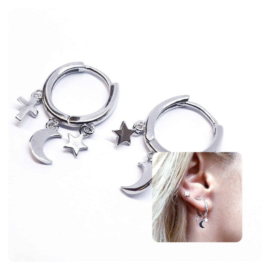 Pendientes alma de plata de ley