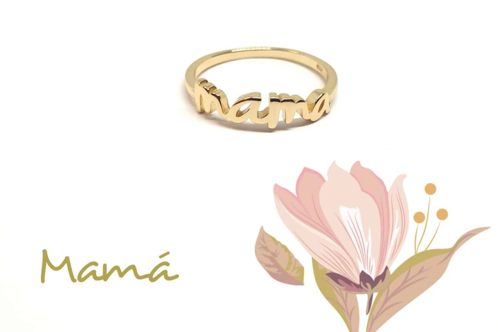 Anillo oro mama de 14 quilates