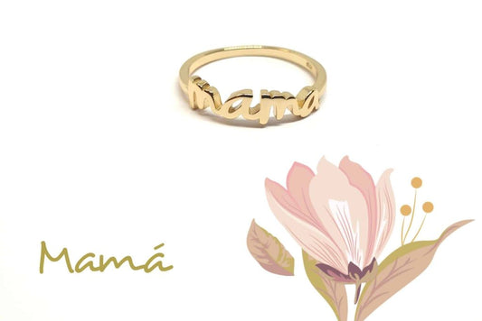 Anillo oro mama de 14 quilates