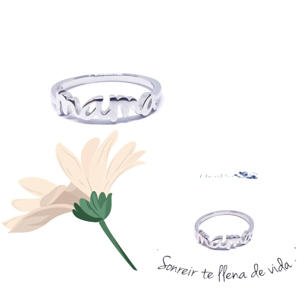 Anillo mamà de plata de ley
