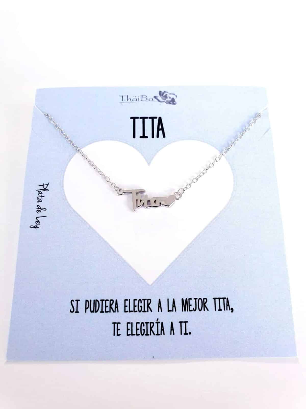 Collar tita de plata de ley - vista adicional