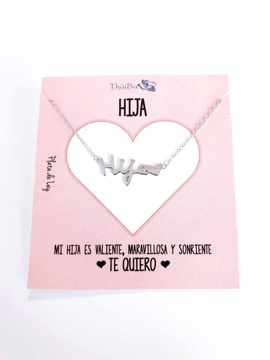 Collar hija de plata de ley