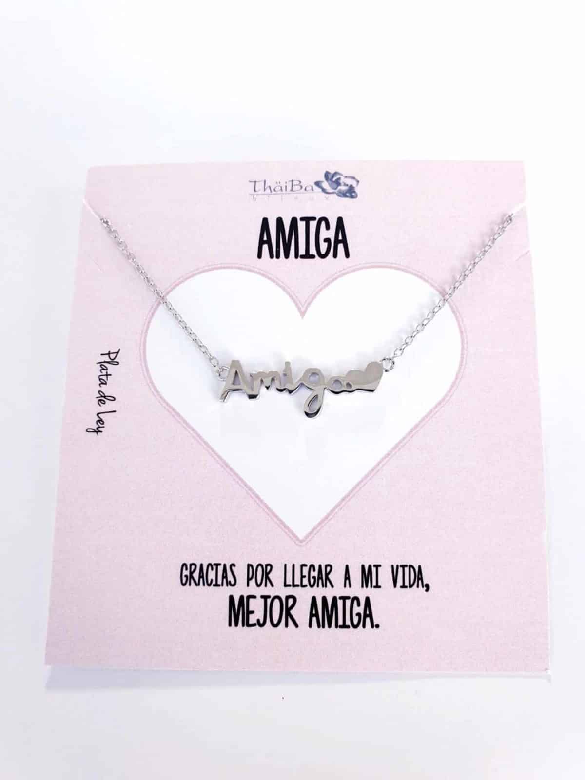 Collar amiga de plata de ley - vista adicional