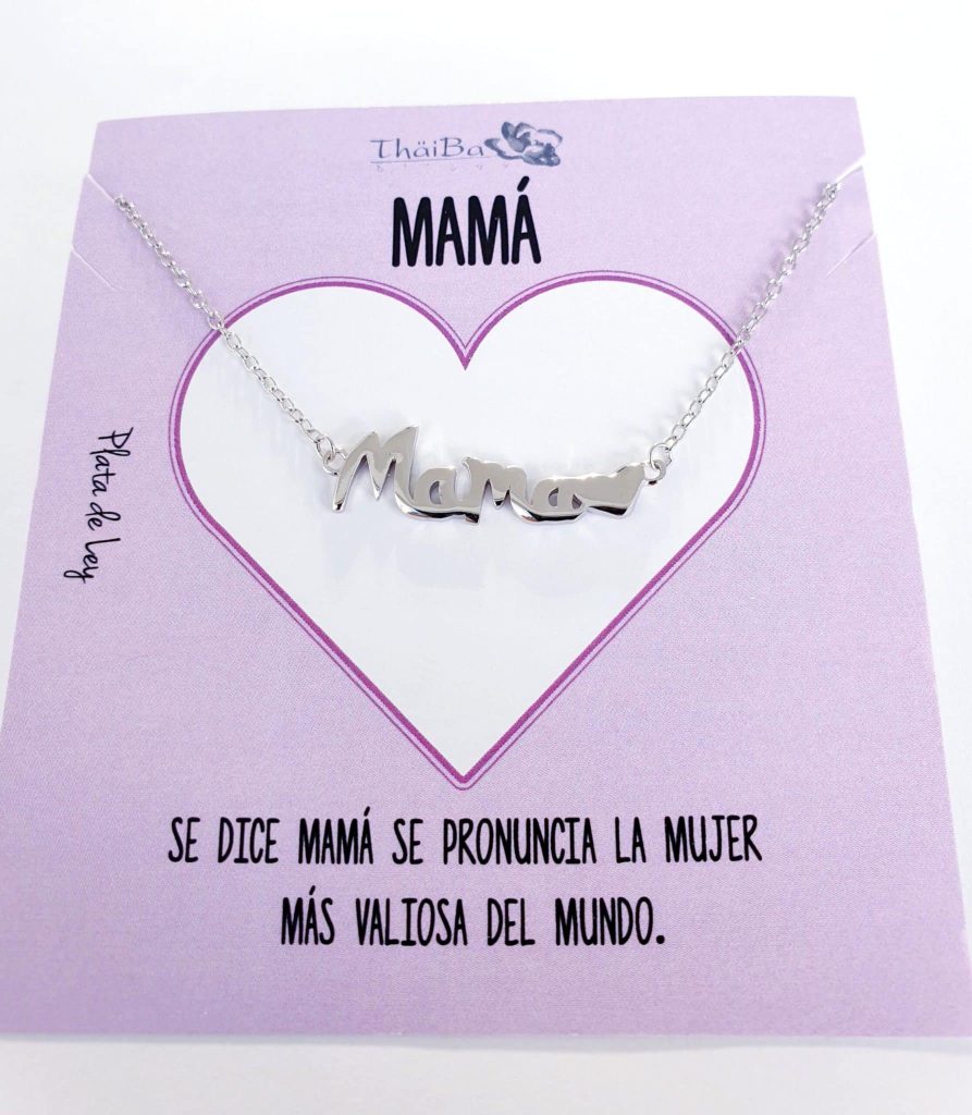 Collar mama de plata de ley