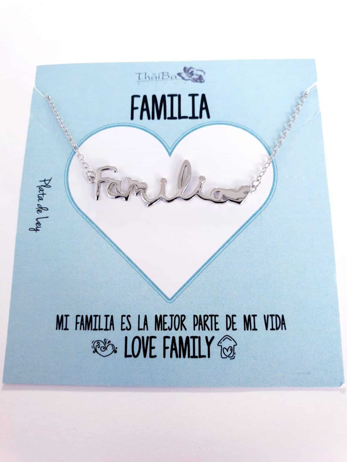 Collar familia de plata de ley - vista adicional