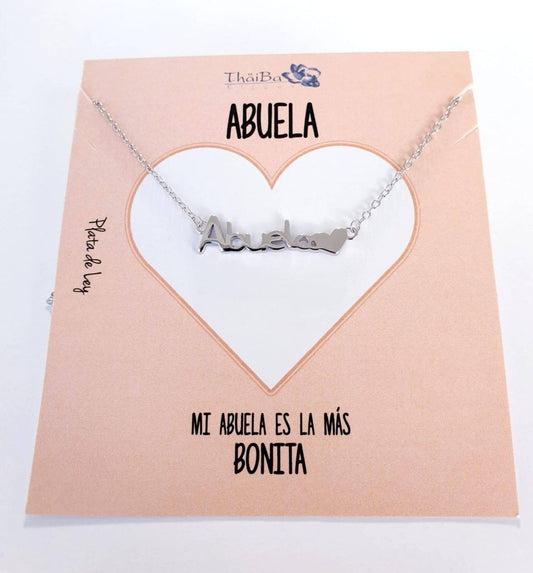 Collar abuela de plata de ley