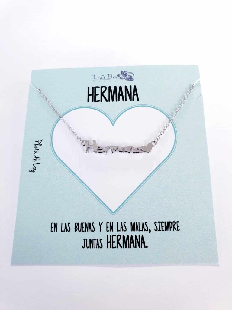 Collar hermana de plata de ley