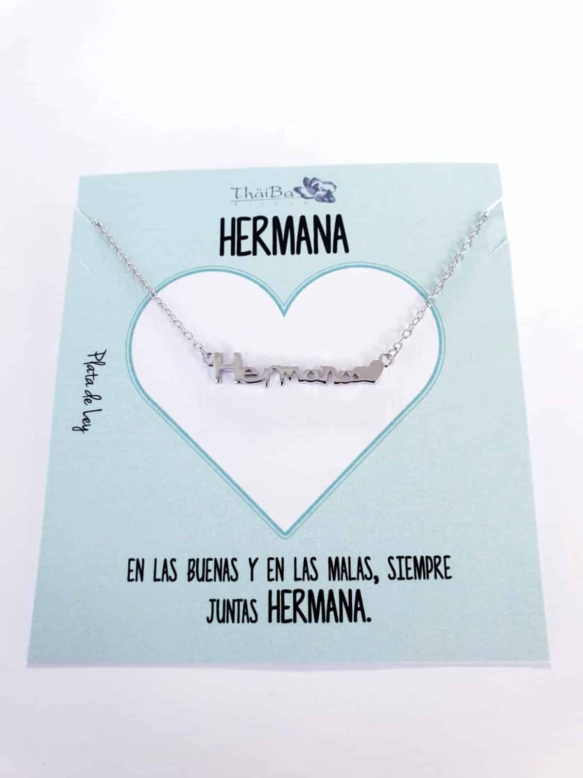 Collar hermana de plata de ley - vista adicional