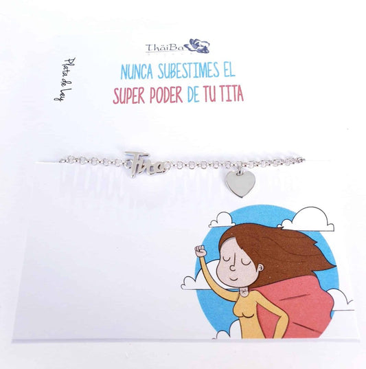 Pulsera tita de plata de ley - Joyería Zafir