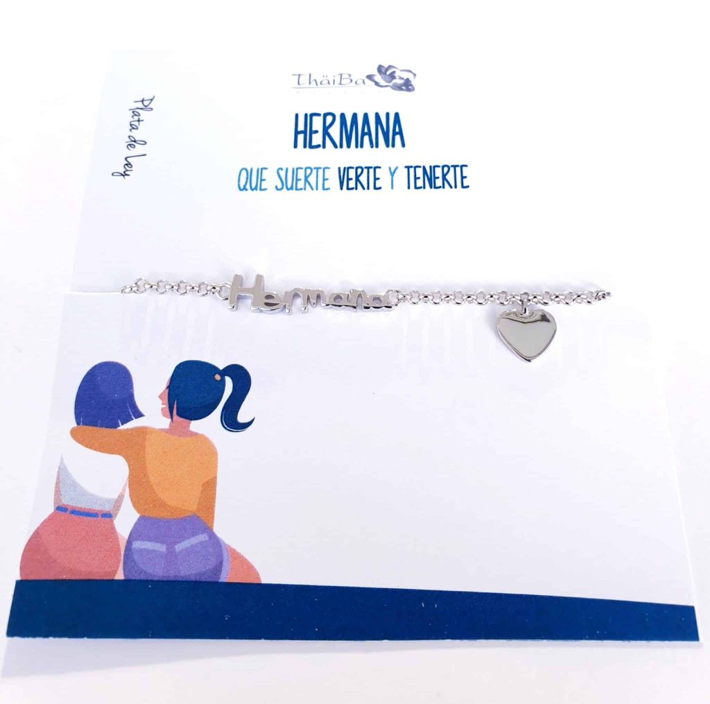 Pulsera hermana de plata de ley