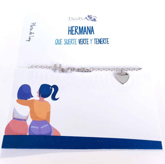 Pulsera hermana de plata de ley - Joyería Zafir