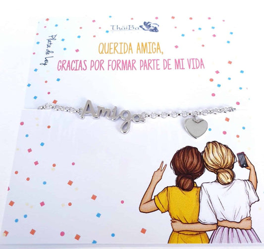 Pulsera amiga de plata de ley - Joyería Zafir