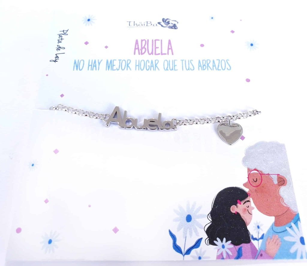 Pulsera abuela de plata de ley