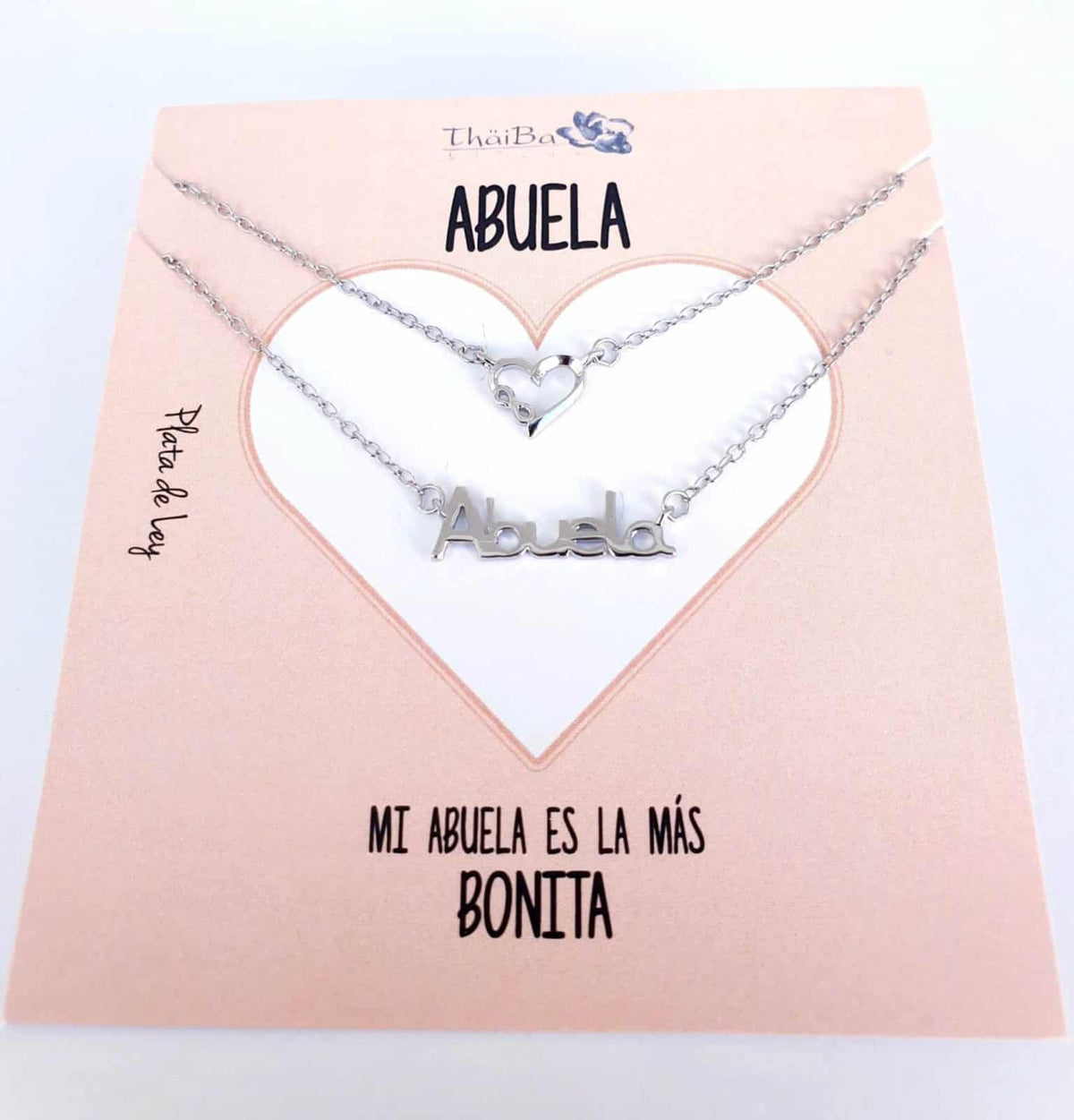 Collar doble abuela de plata de ley - vista adicional
