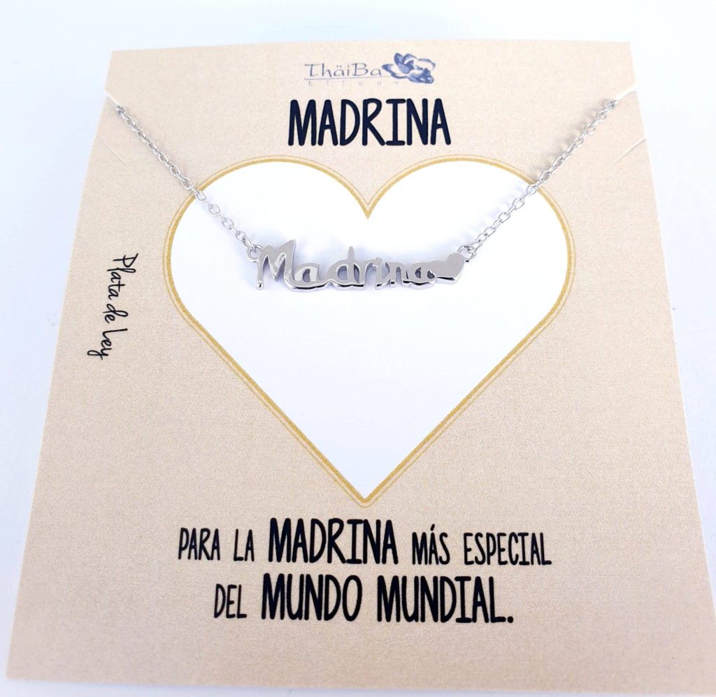 Collar madrina de plata de ley