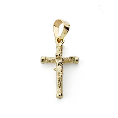Cruz Cristo 19x10 x 1,5 mm de oro amarillo 9K