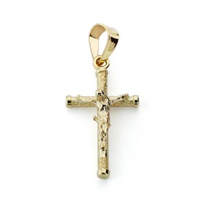 Cruz Cristo 19x10,5 x 1,5 mm de oro amarillo 9K