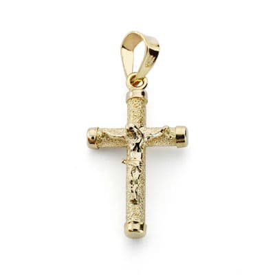 Cruz Cristo 19 x 11 mm de oro amarillo 9K