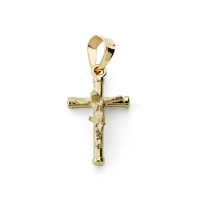 Cruz Cristo 17 x 10 mm de oro amarillo 9K
