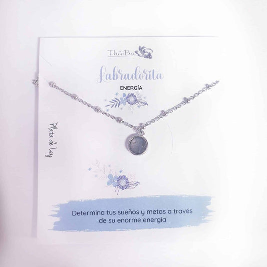 Collar labradorita de plata de ley - Joyería Zafir