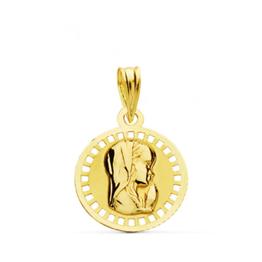 18K MEDALLA ORO AMARILLO VIRGEN NIÑA 17X14 MM