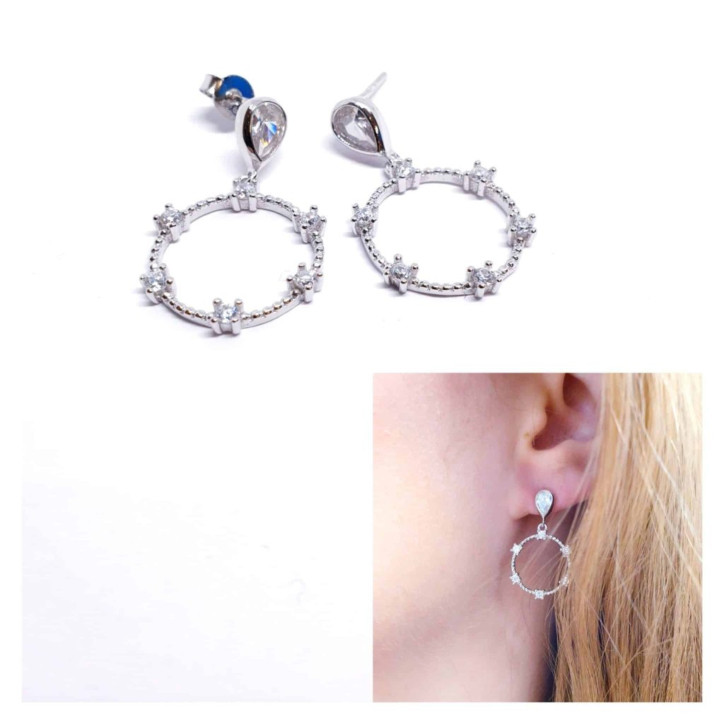 Pendientes Deluxe de plata de ley