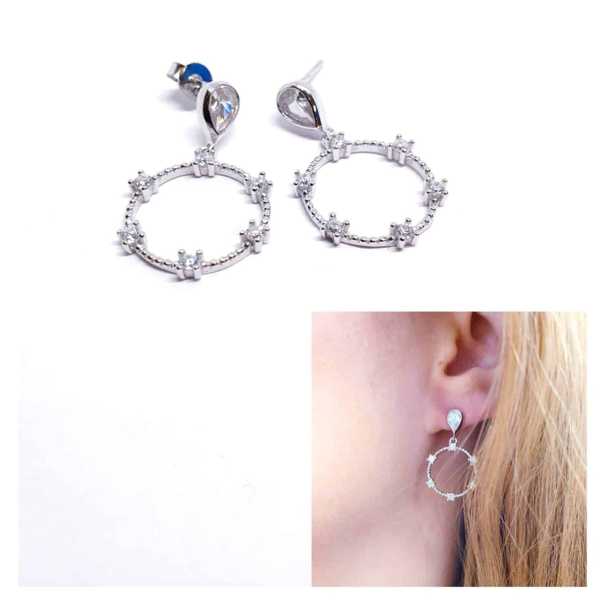 Pendientes Deluxe de plata de ley - imagen adicional - Joyería Zafir