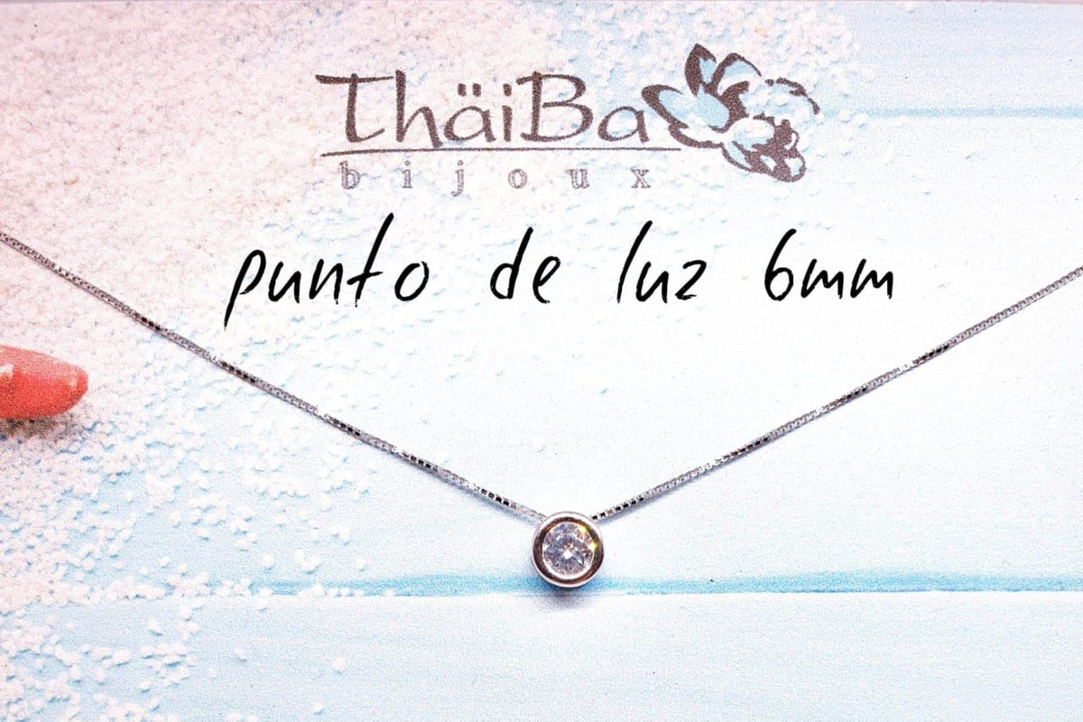 Collar punto de luz 6mm de plata de ley - vista adicional