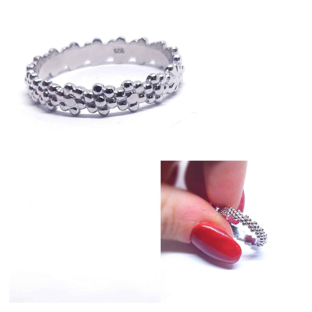 Anillo primavera de plata de ley