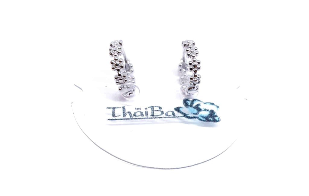 Pendientes primavera de plata de ley
