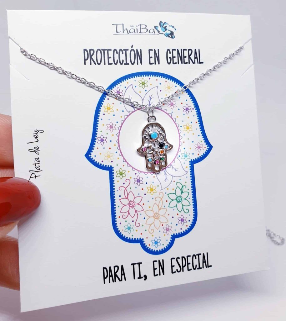 Collar mano Fátima piedras