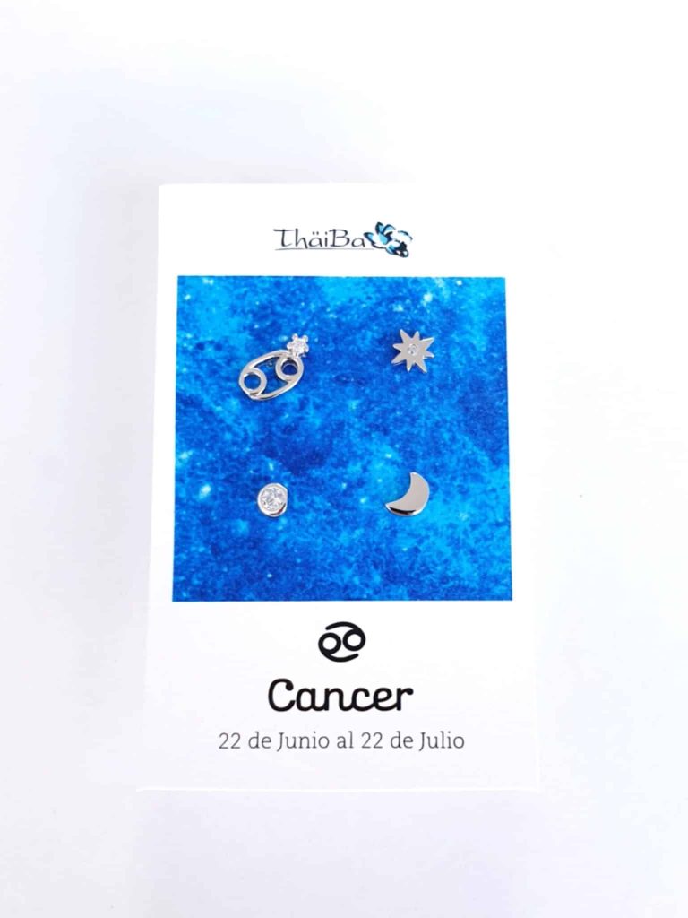 Pendientes constelación cáncer de plata de ley