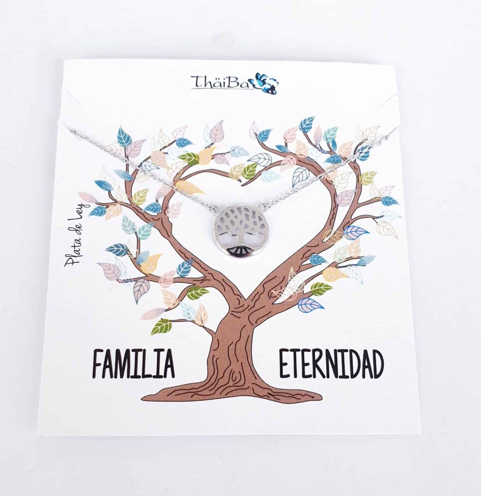 Collar árbol de la vida de plata de ley