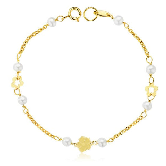 Pulsera Perla 3 mm 17 cm 18K