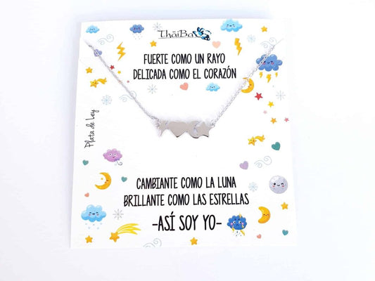 Collar así soy yo de plata de ley
