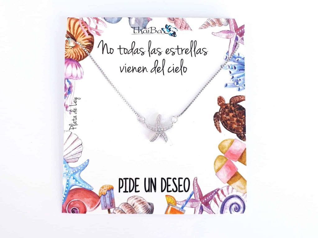 Collar estrella de mar circonitas
