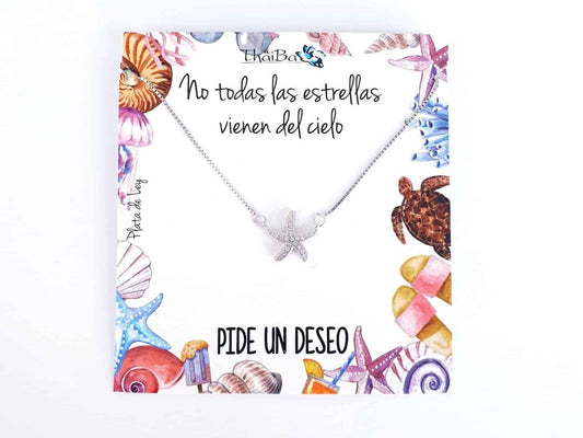 Collar estrella de mar circonitas