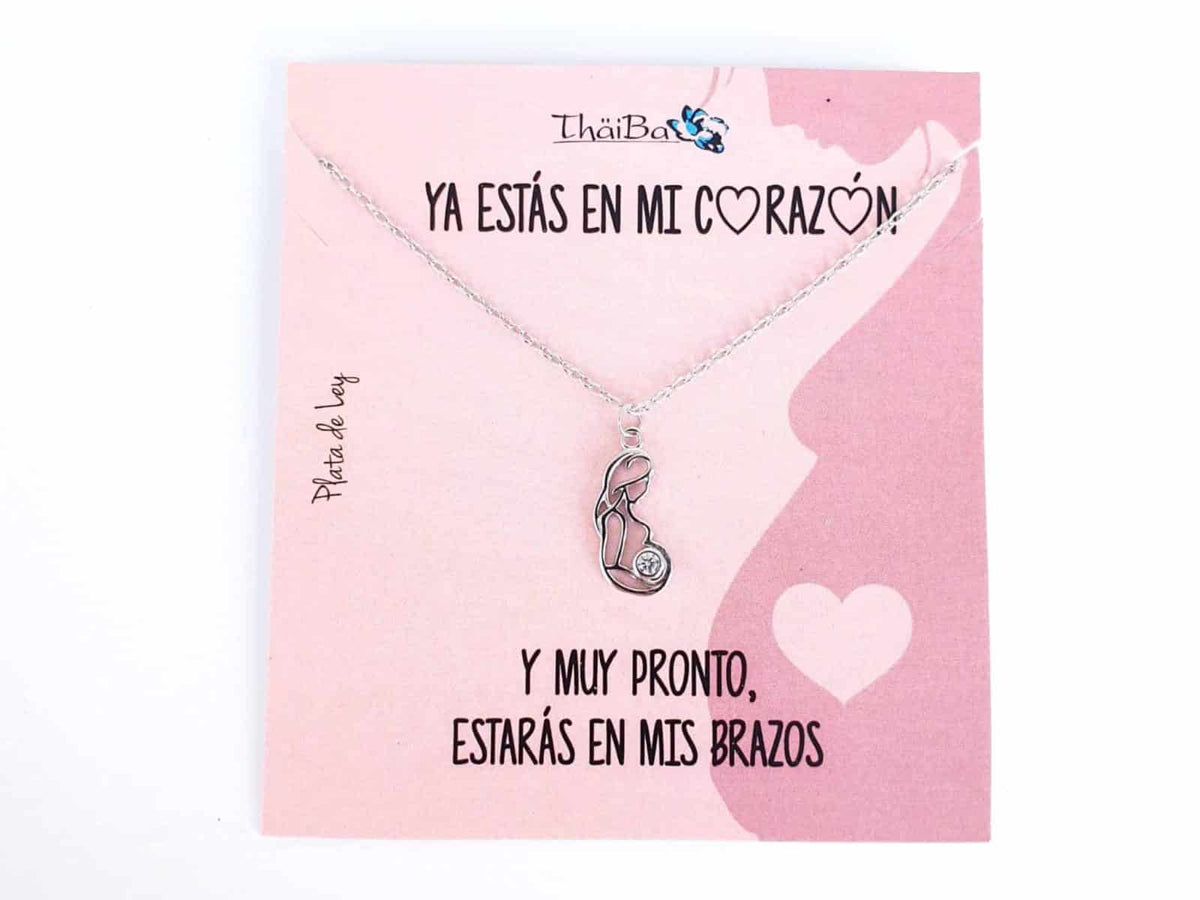 Collar maternidad de plata de ley - vista adicional