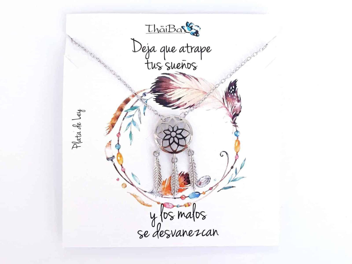 Collar atrapasueños de plata de ley - vista adicional