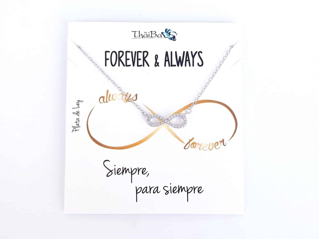 Collar infinito circonitas de plata de ley