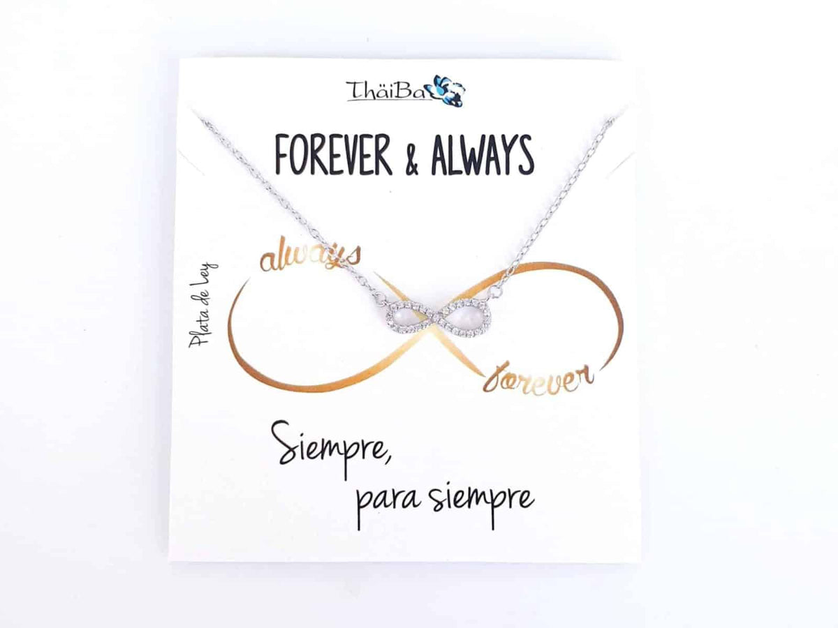 Collar infinito circonitas de plata de ley - vista adicional