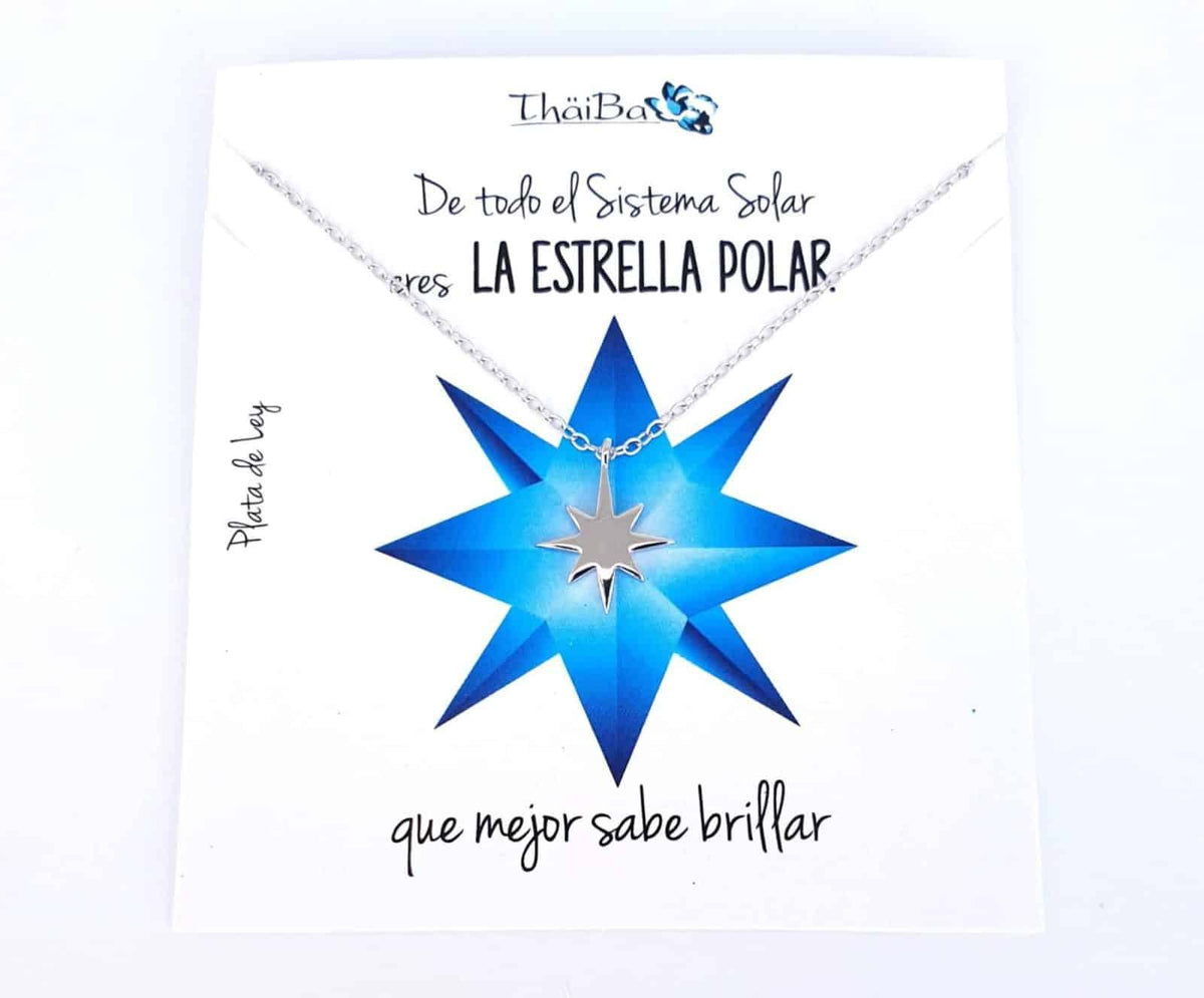 Collar estrella polar de plata de ley - vista adicional