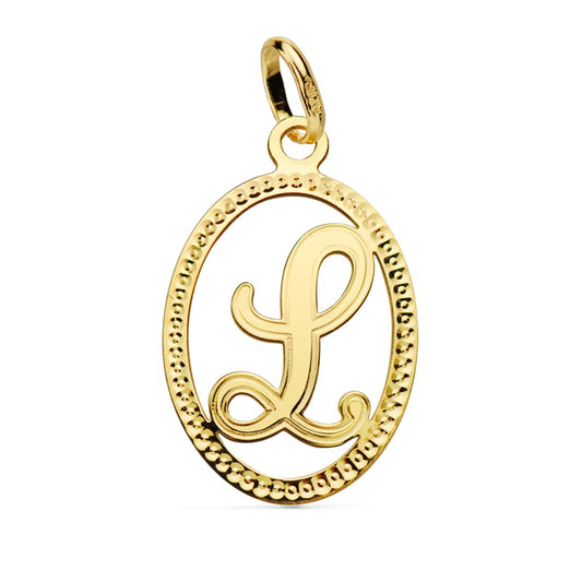 18K COLGANTE ORO AMARILLO INICIAL LETRA L 21X14 MM