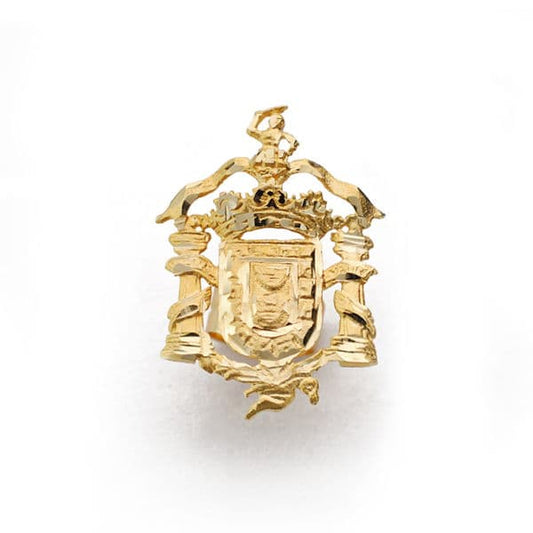 18K ESCUDO INSIGNIA MELILLA ORO AMARILLO ( ESPAÑA ) 20X14 MM