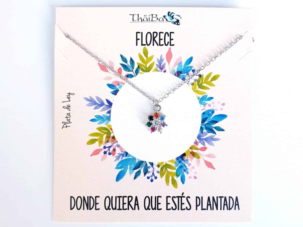 Collar primavera de plata de ley