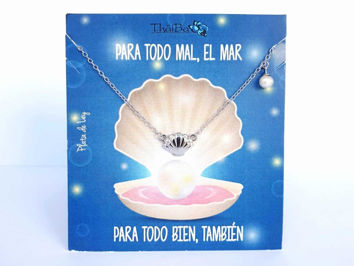 Collar madre perla de plata de ley - vista adicional