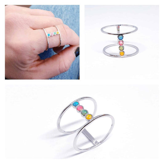 Anillo candy de plata de ley
