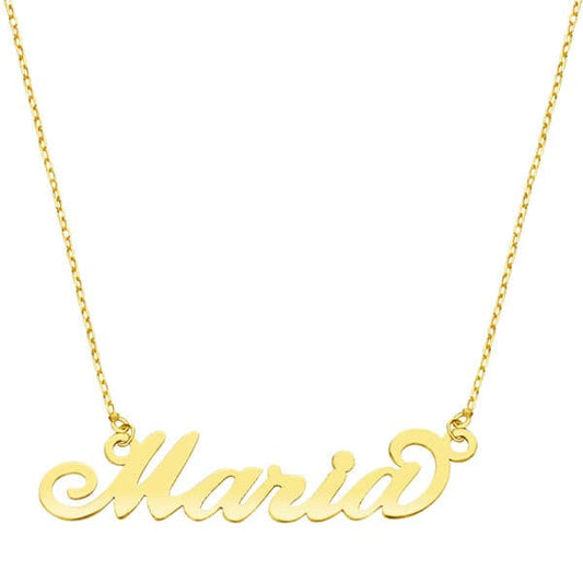 Gargantilla Nombre Personalizado 5 Letras. Cadena 45 cm de oro amarillo 18K